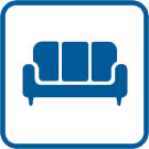 Seating for seven adults in sofa lounge area